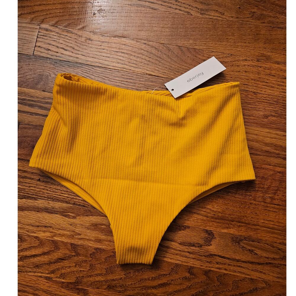 Eberjey Alta Mare Isla Bikini Bottom in Gold Size Small ~ Bright Colorful Modern